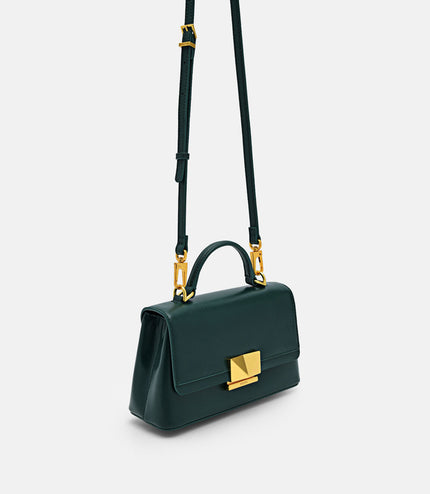 PEDRO Studio Pixel Leather Mini Shoulder Bag - Dark Green
