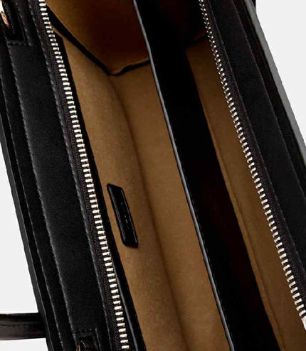 Croc-effect Leather Tote