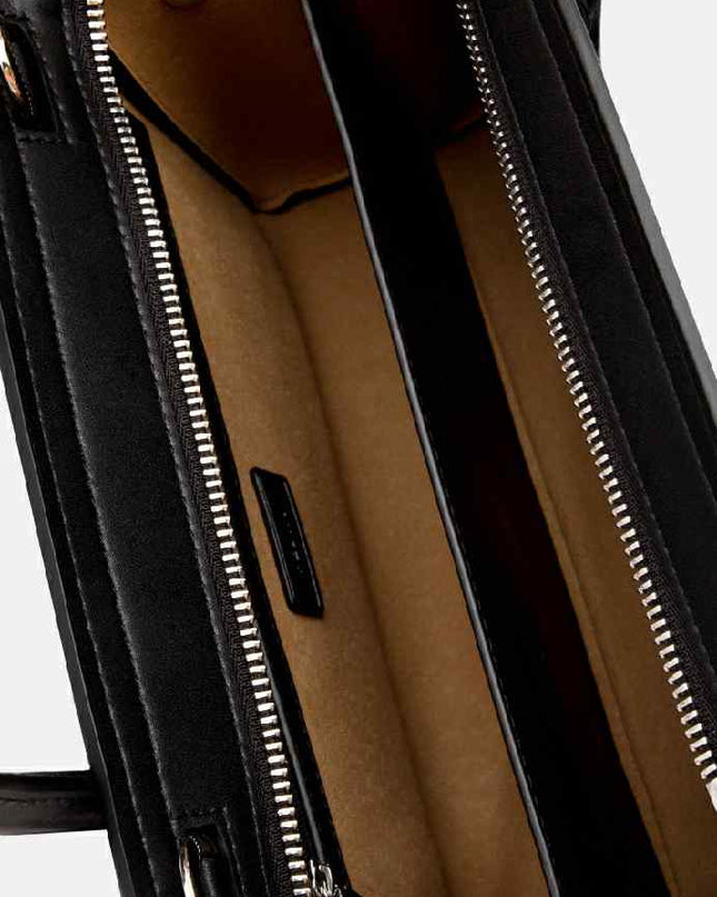 Croc-effect Leather Tote