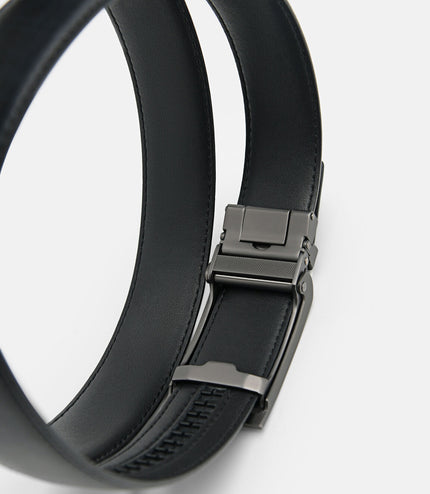 Embossed Leather Automatic Belt