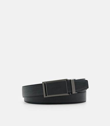 Embossed Leather Automatic Belt