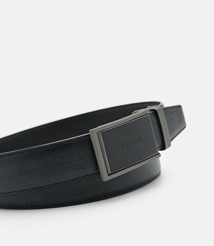 Embossed Leather Automatic Belt