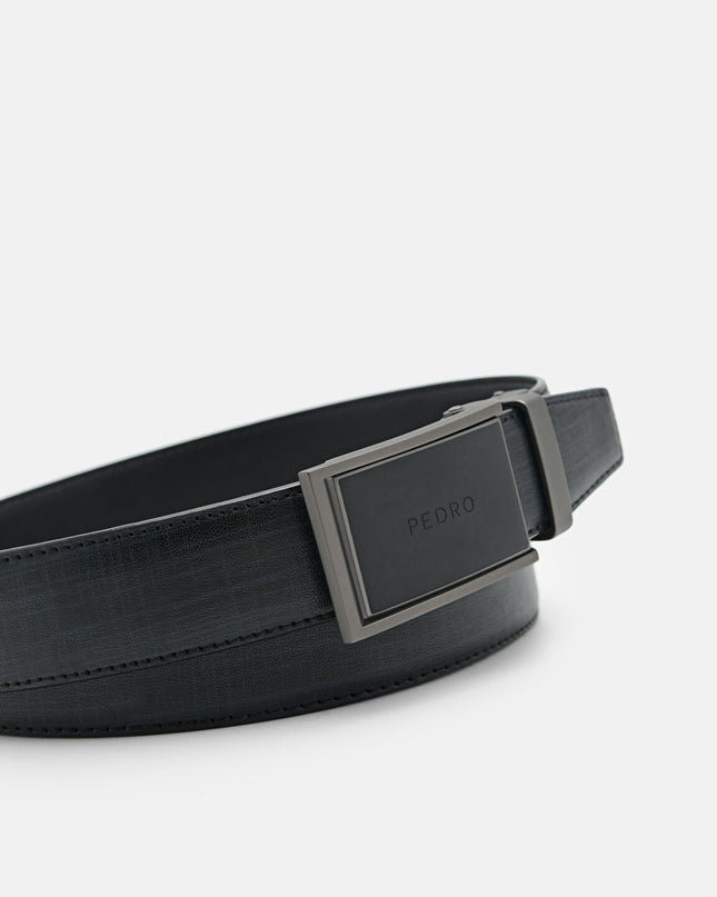 Embossed Leather Automatic Belt