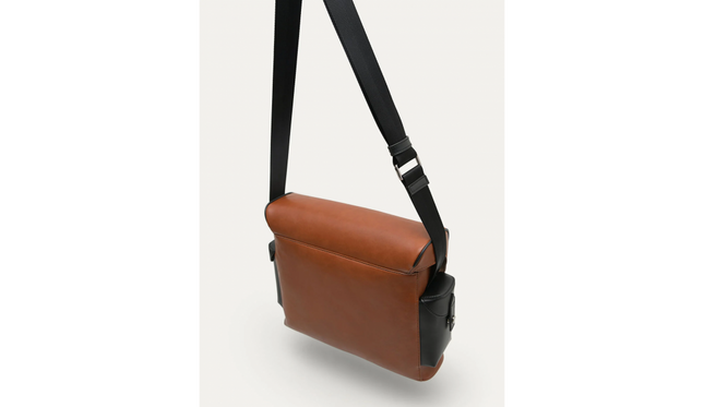 Multi Compartment Messenger Bag with Synthetic Leather Lining