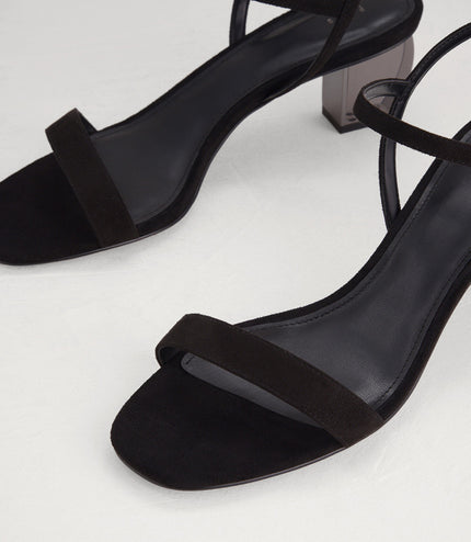 Ankle Strap Sandals with Lucite Heel