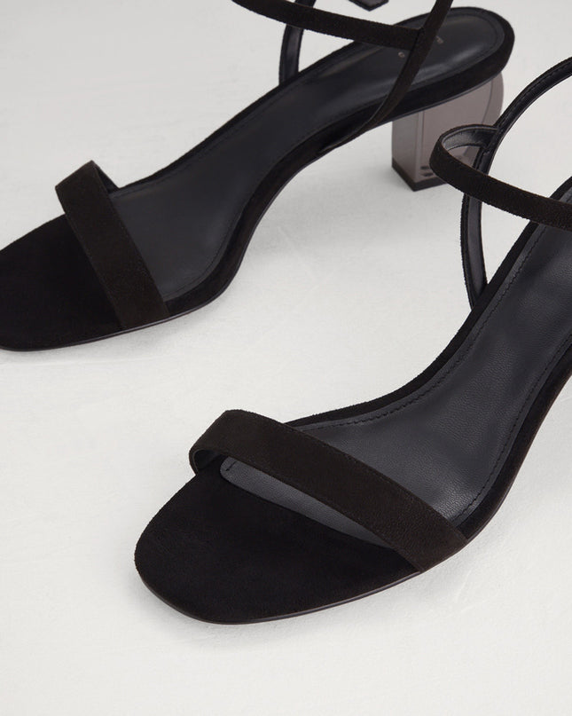 Ankle Strap Sandals with Lucite Heel