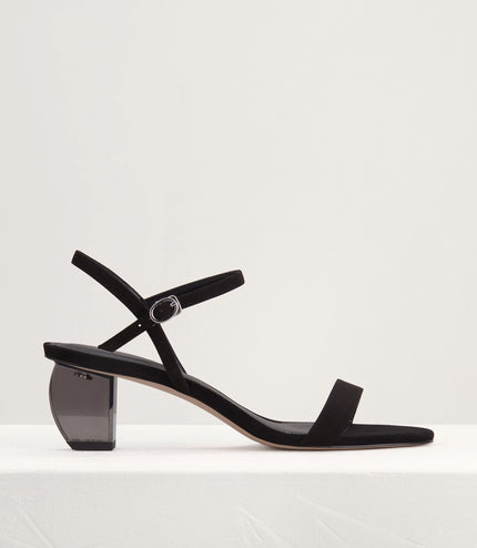 Ankle Strap Sandals with Lucite Heel