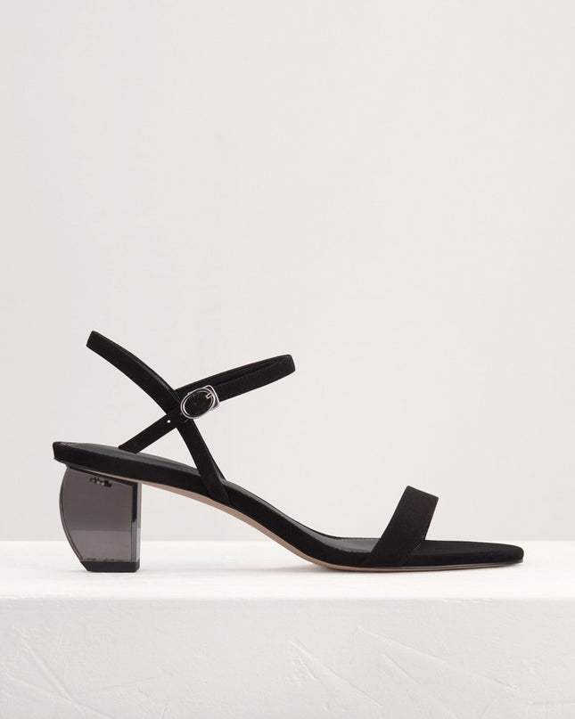 Ankle Strap Sandals with Lucite Heel