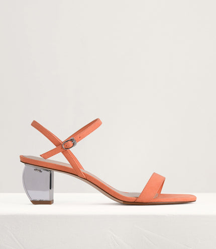 Ankle Strap Sandals with Lucite Heel