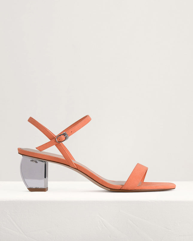 Ankle Strap Sandals with Lucite Heel