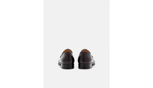 Leather Buckle Loafers - Dark Brown