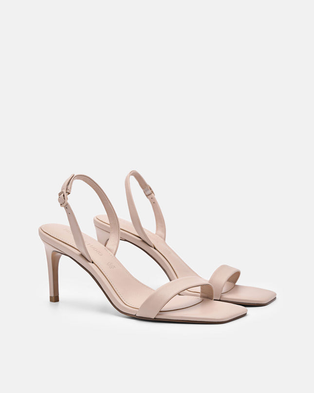 PEDRO Studio Mel Leather Heel Sandals - Nude