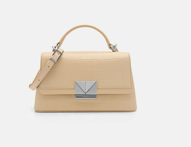 PEDRO Studio Pixel Leather Mini Shoulder Bag - Nude