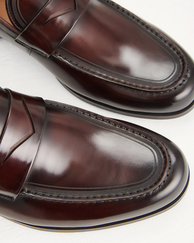 Round Toe Penny Loafers