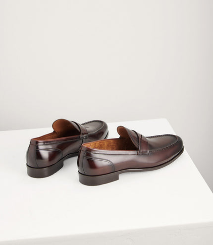 Round Toe Penny Loafers