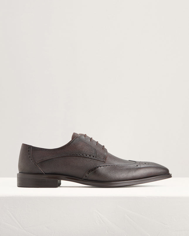 Brogue Leather Derby Shoes