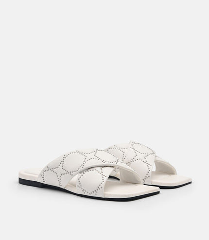 Maggie Slip-On Sandals - White