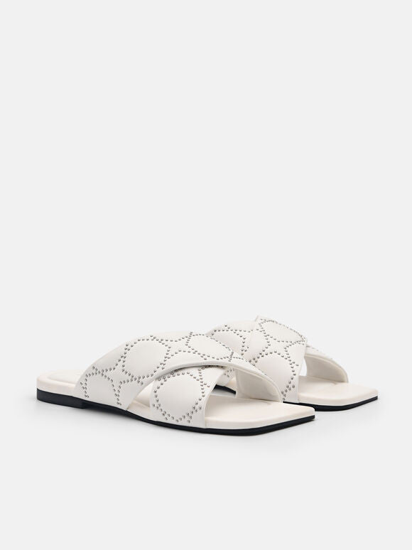 Maggie Slip-On Sandals - White