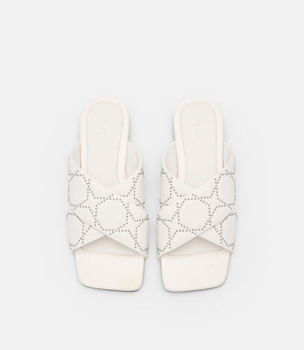 Maggie Slip-On Sandals - White
