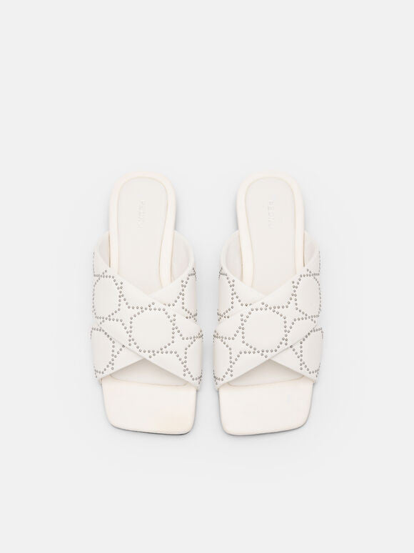 Maggie Slip-On Sandals - White