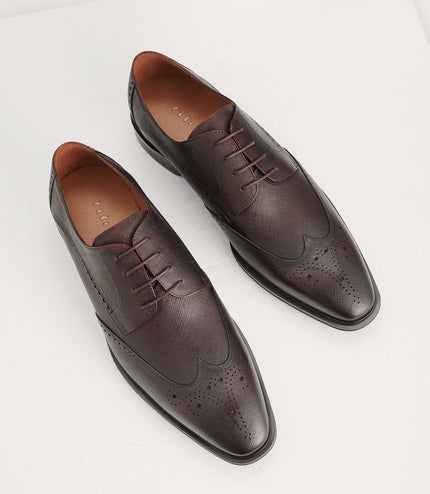 Brogue Leather Derby Shoes