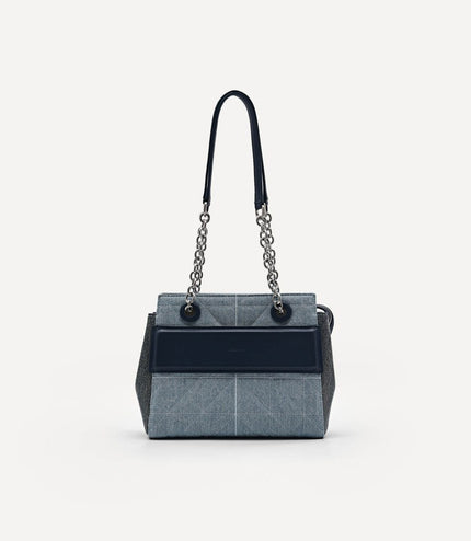 PEDRO Studio Gigi Denim Shoulder Bag in Pixel