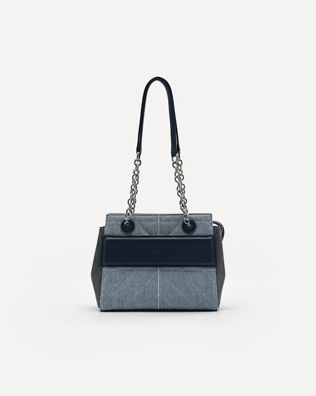 PEDRO Studio Gigi Denim Shoulder Bag in Pixel