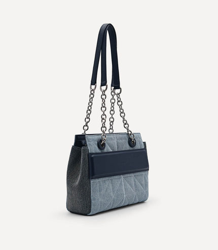 PEDRO Studio Gigi Denim Shoulder Bag in Pixel