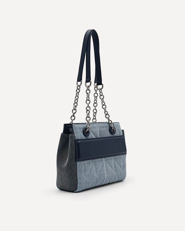 PEDRO Studio Gigi Denim Shoulder Bag in Pixel