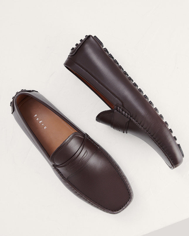 Textured Penny Moccasin