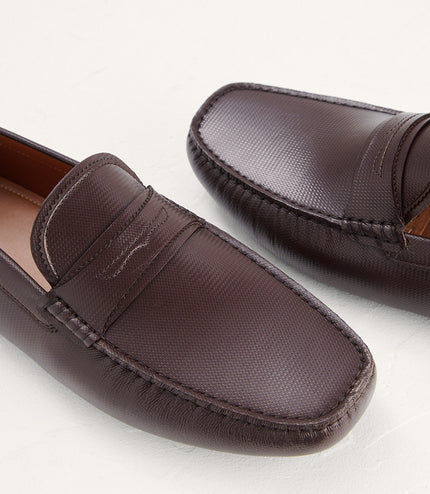 Textured Penny Moccasin