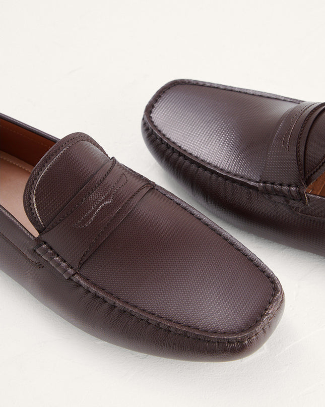 Textured Penny Moccasin