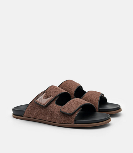 Linen Slide Sandals