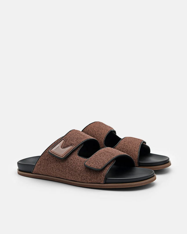 Linen Slide Sandals