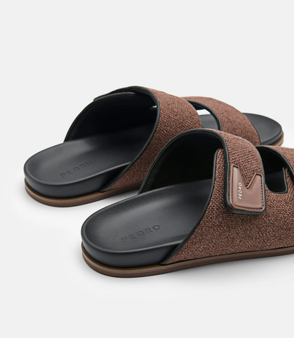 Linen Slide Sandals