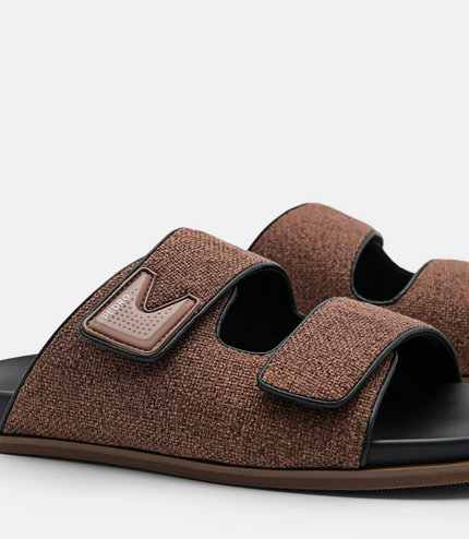 Linen Slide Sandals