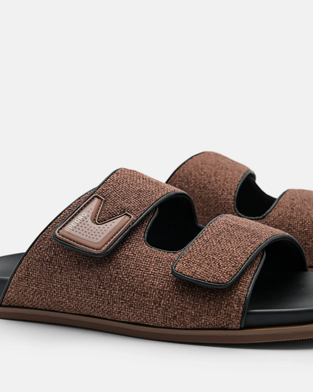 Linen Slide Sandals
