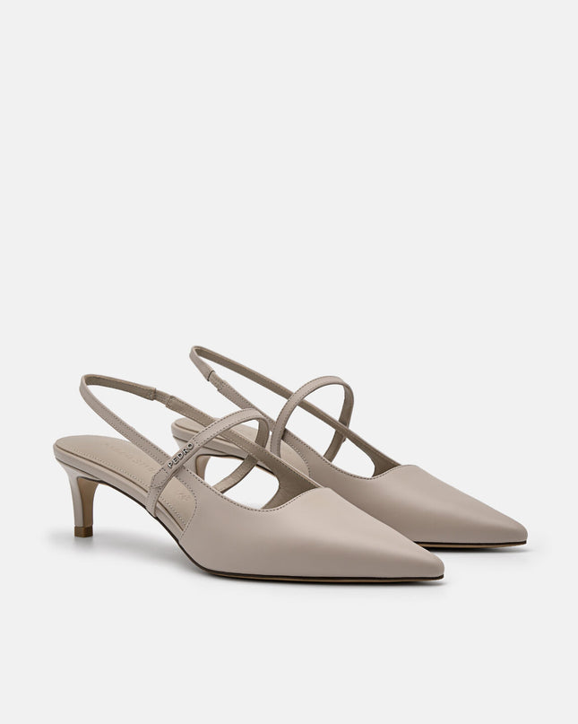 PEDRO Studio Amerie Leather Heel Pumps - Taupe