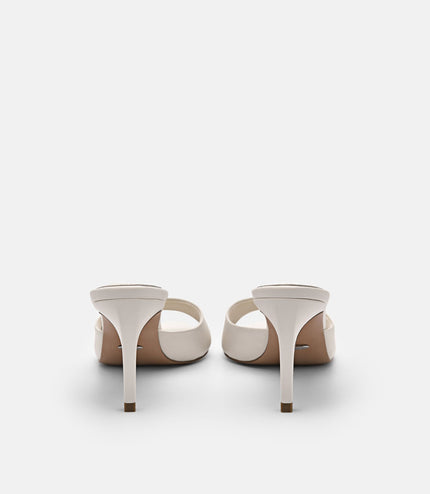 PEDRO Studio Ashley Leather Heel Sandals - Chalk