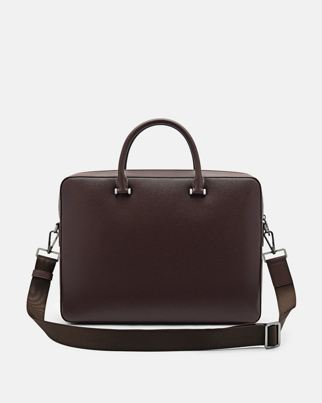 Henry Textured Leather Briefcase