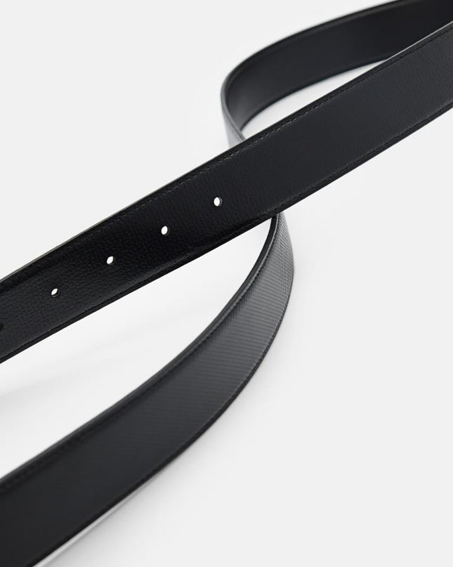 Embossed Leather Reversible Tang Belt