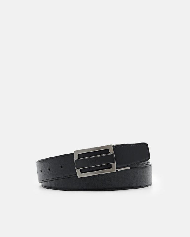 Embossed Leather Reversible Tang Belt