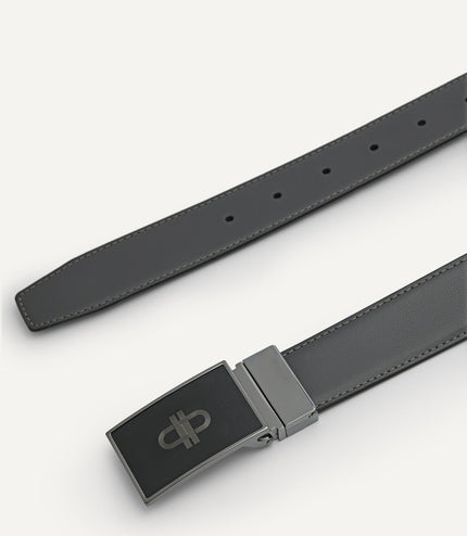 Embossed Leather Reversible Tang Belt