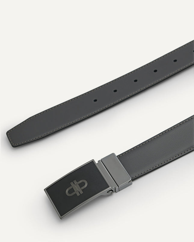 Embossed Leather Reversible Tang Belt