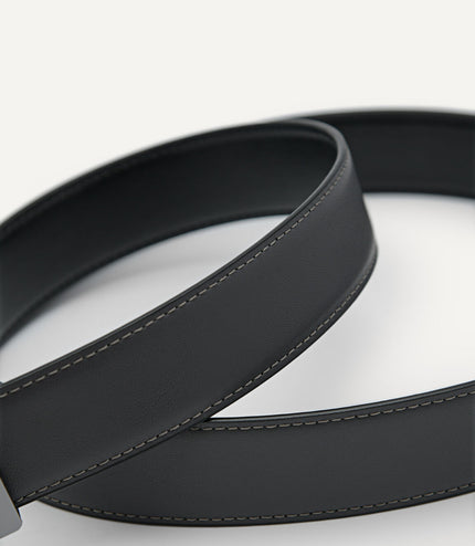 Embossed Leather Reversible Tang Belt