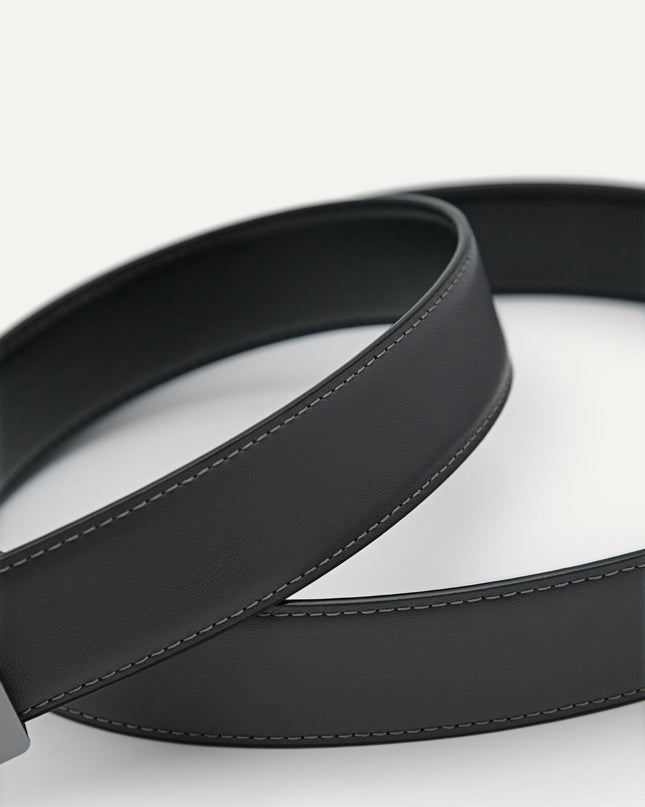 Embossed Leather Reversible Tang Belt