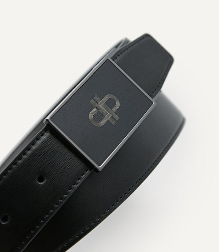 Embossed Leather Reversible Tang Belt