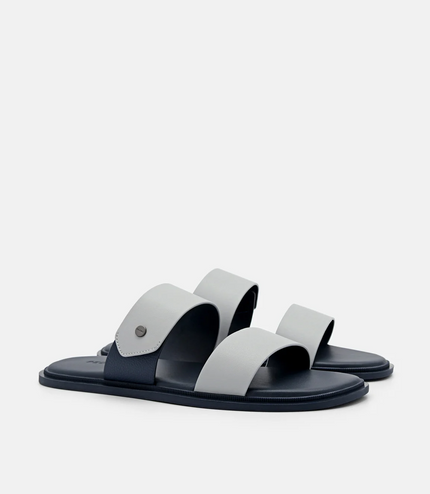Oliver Slide Sandals - Light Grey