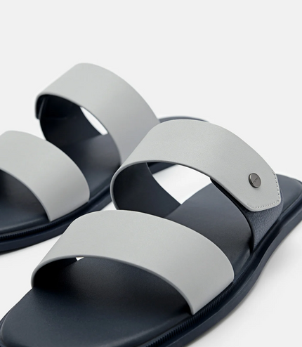 Oliver Slide Sandals - Light Grey