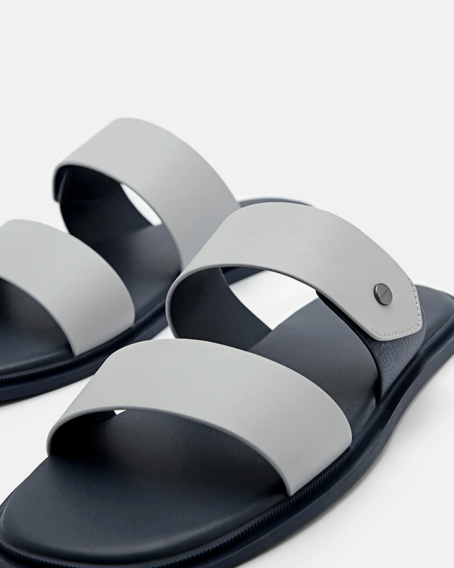 Oliver Slide Sandals - Light Grey